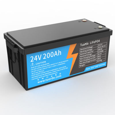 24V 25.6V 200Ah リチウム鉄リン酸電池 5120Wh エネルギーと 100A 放電