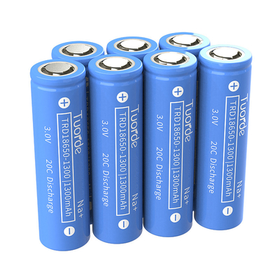 長サイクル寿命 18650 ナトリウムイオン電池 1300mAh 3.0V電圧