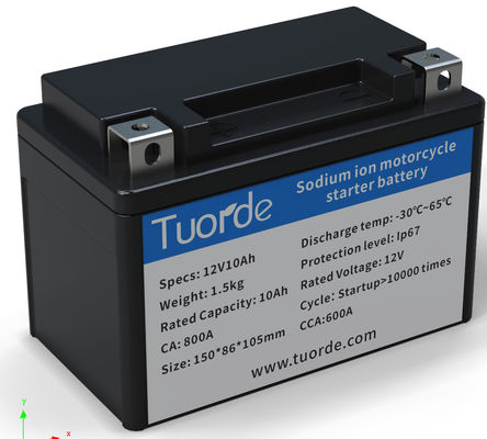 12V 10Ah 120CCA ナトリウムイオンオートバイスタートバッテリー 120A コールドクランキングアンプ